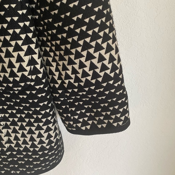 $795 NINA MCLEMORE JACQUARD DIAMOND WOOL BLEND OFFICE SIREN DESIGNER CAR COAT6 - Picture 8 of 15